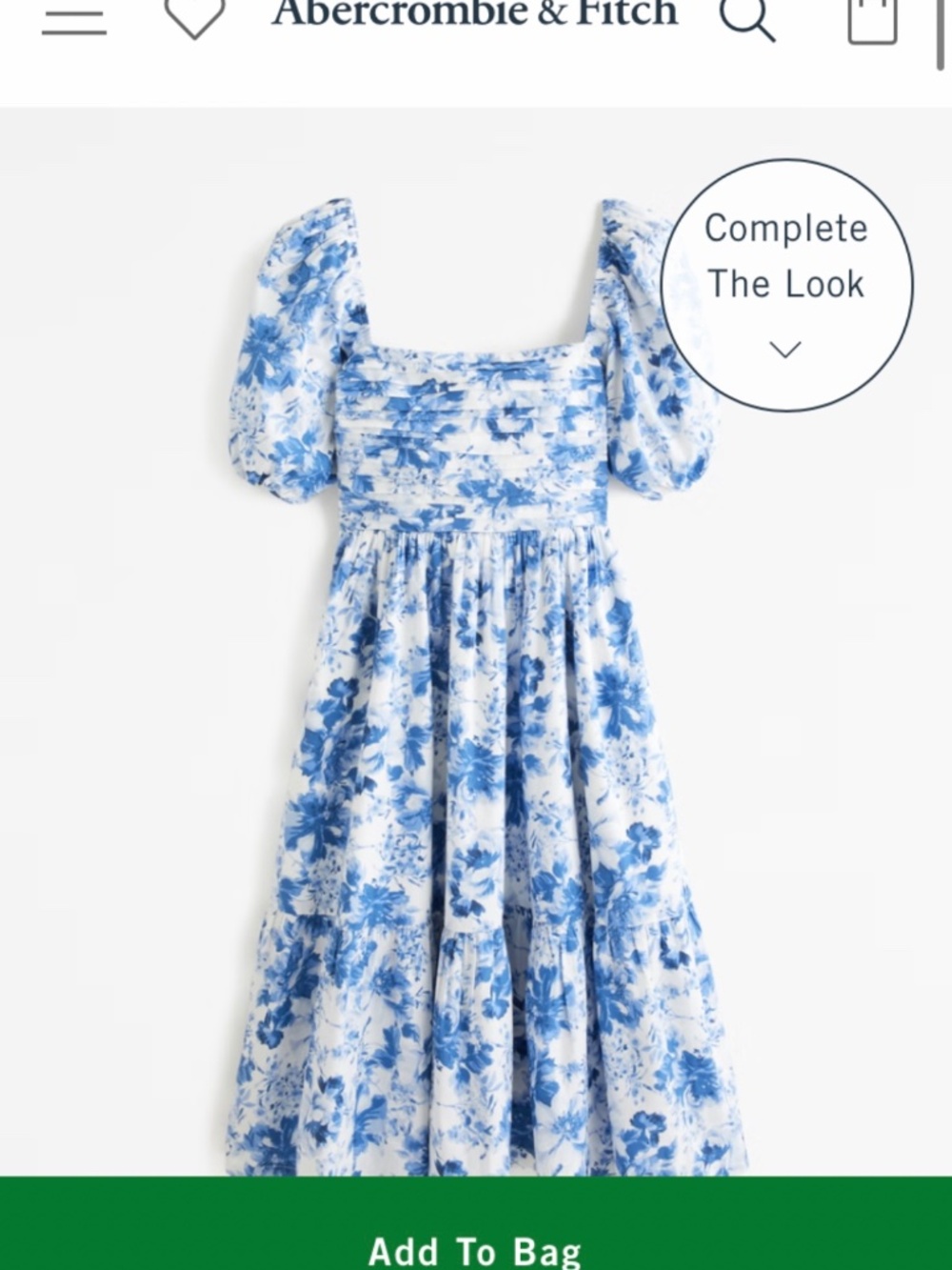 Blue and white floral dress